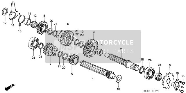 23481GB1901, Gear, Countershaft Third, Honda, 1